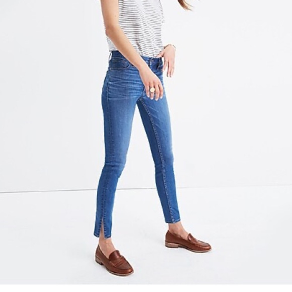 Madewell 9” High-Rise Side-Slit Skinny Jean in Bonita Wash